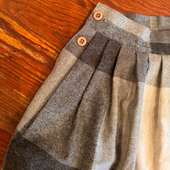 3-tone gray wool lined pleated midi skirt size 4 Boston Traveller brand - Picture 2 of 6